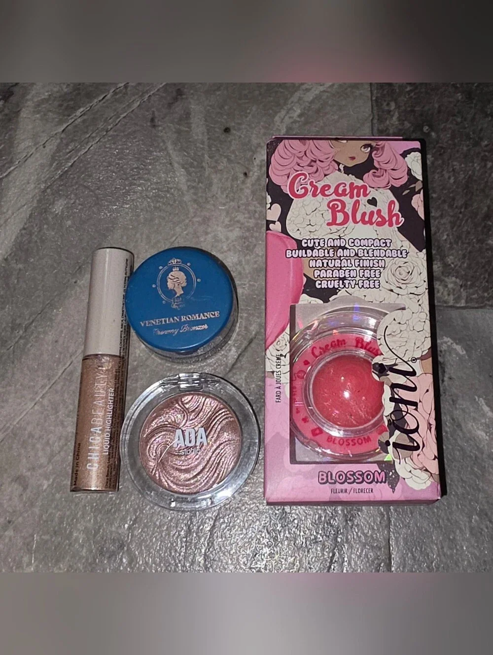 Makeup Bundle- Ioni Cream Blush, Cream Bronzer, Liquid Highlight & More BNIB